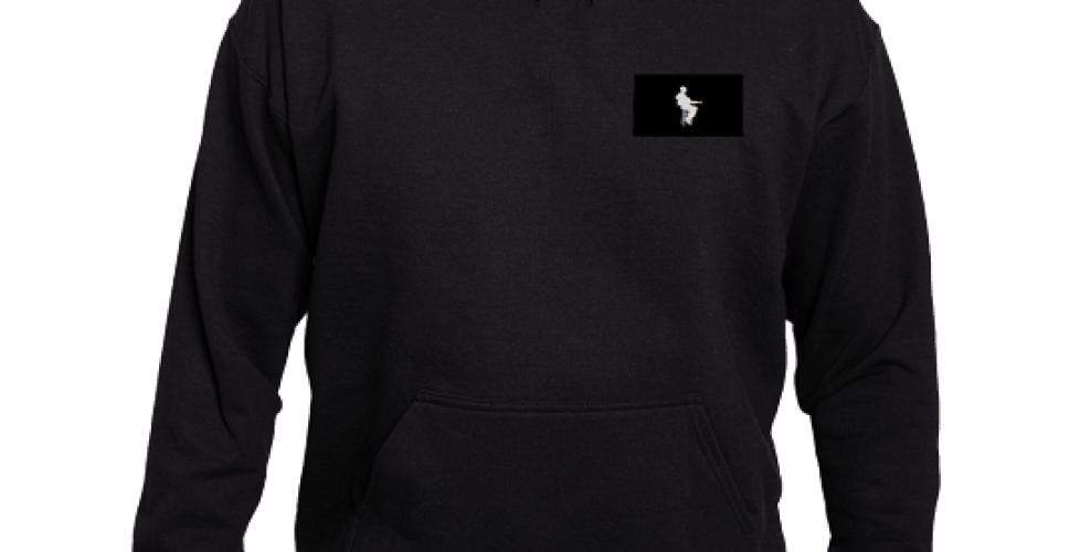 BB Men's Hooded Sweatshirt, Black w signature logo back